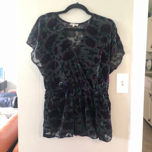 ModCloth Velvet Top- L - Picture 2 of 3